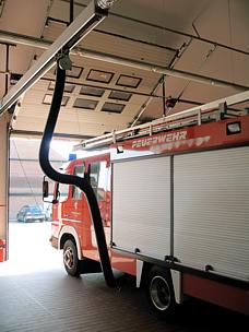 Abgas-Absauganlagen für Feuerwehrgerätehäuser – Automatik-Systeme
